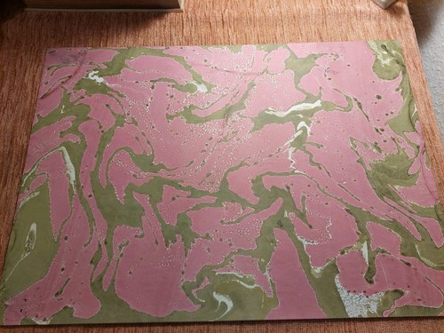Schönes hand marmorpapier 458 - marmorpapier,