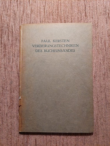 Paul kersten bucheinband - kersten,