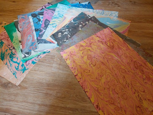 Bögen hand marmorpapier - 15,