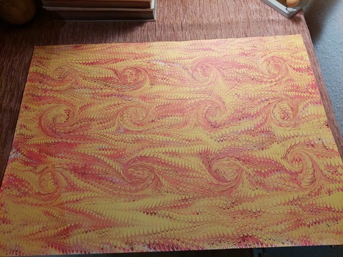 Schönes hand marmorpapier - schönes,