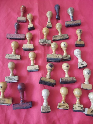 Alte gummi stempel holz - gummi,