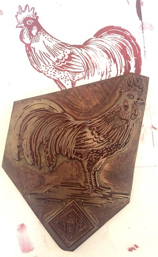 Prägestempel klischee hahn - prägestempel,