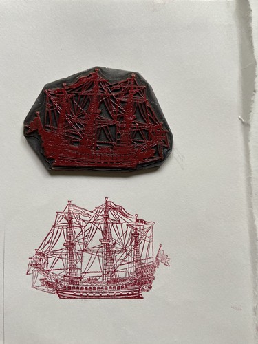 Klischee buchdruck stempel - ,