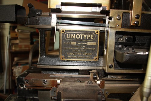 Zeilengussmaschine linotype - zeilengussmaschine,